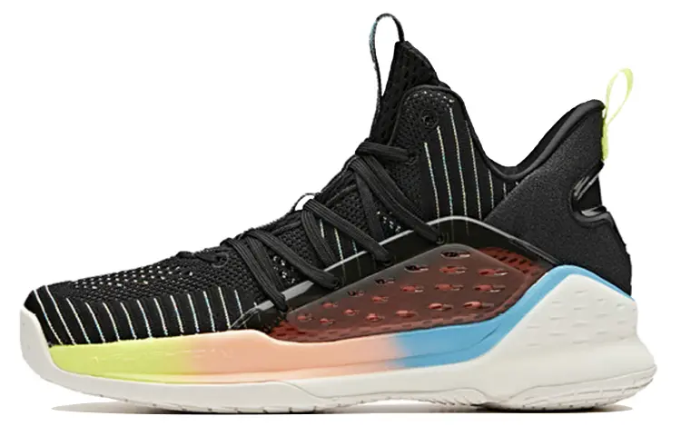ANTA Thompson KT Basketball Shoes Men's Mid top Black Yellow