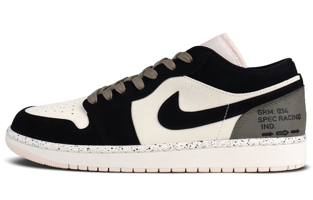Jordan Air Jordan 1 Abrasion Resistant Low Top Vintage Basketball Shoes Unisex Black Brown