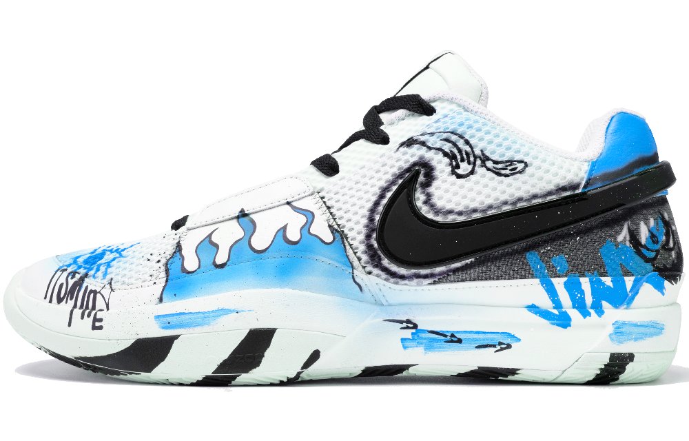 Nike Ja 1 Wear-Resistant Low-Top Basketball Shoes Men's Blue White Asian Version