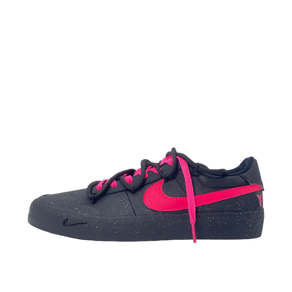 Nike Court Shot Glowing Starlight Anti Slip Wear Resistant Low Top Skateboard Shoes Men's Black Red