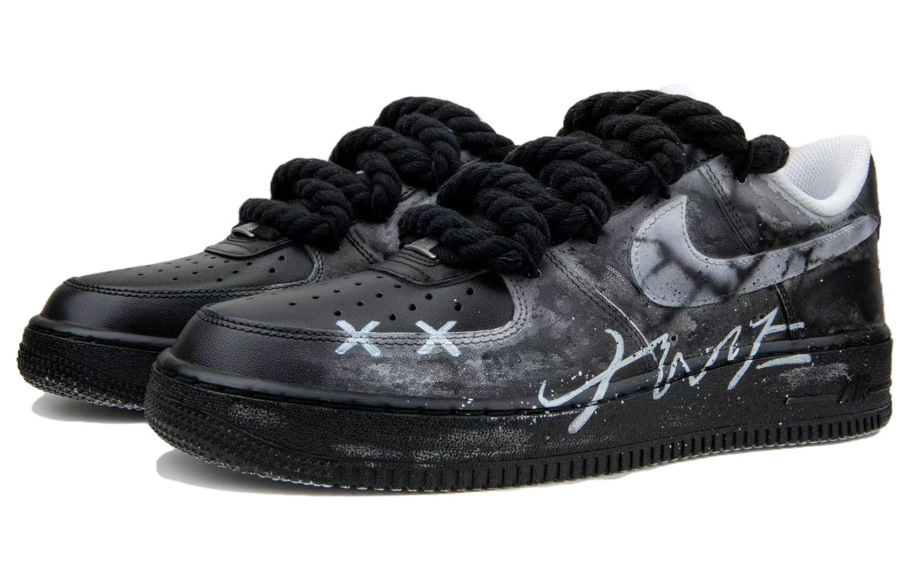 Nike Air Force 1 Black Humorous Casual Low-Top Skateboard Shoes Men's Black White купить в интернет-магазине Yoocart с быстрой доставкой по России.