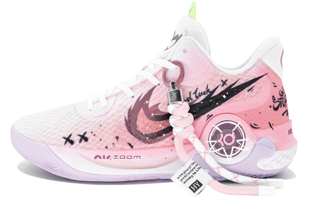 Nike KD Trey 5 IX Breast Cancer Cushioning Anti-Slip And Wear-Resistant Low-Top Vintage Basketball Shoes Men's Pink