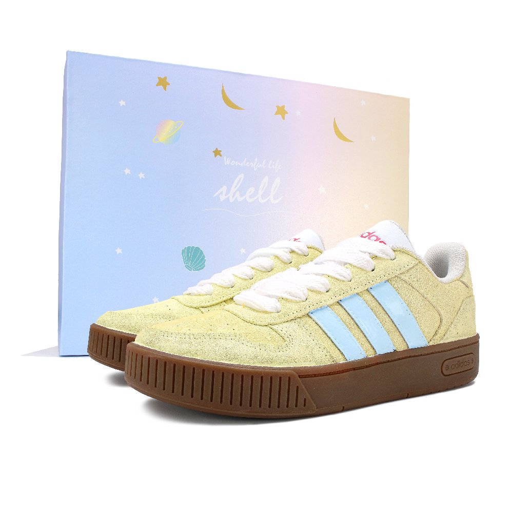 Adidas Neo D PAD Slip Resistant Low Top Skateboard Shoes Unisex Yellow Blue