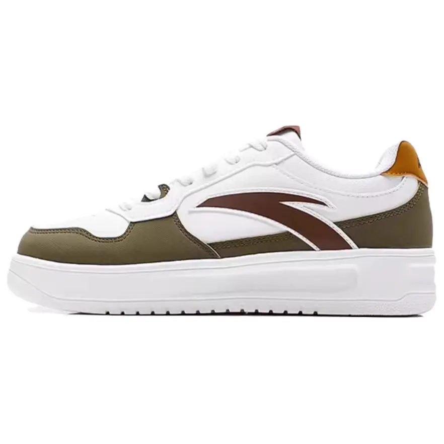 ANTA Skateboard Shoes Men's Low top Vine Cyan Green/Papyrus White/Cinnamon Brown