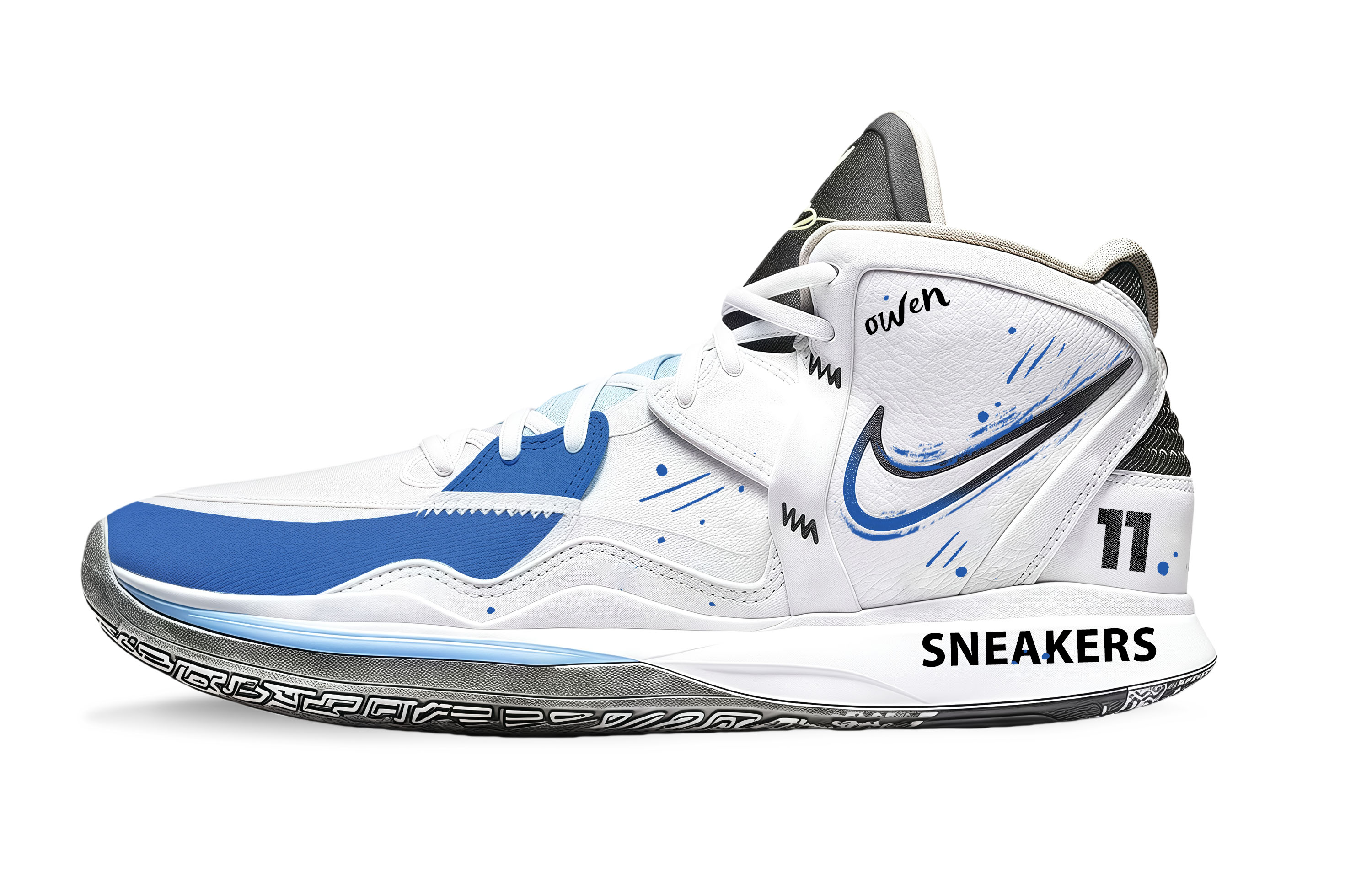 Nike Kyrie 8 Infinity Basketball Shoes Unisex Mid top Blue/Black