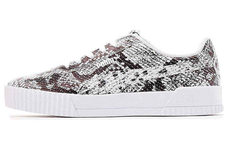 PUMA Carina Reptile Casual Shoes For Black/White Women's