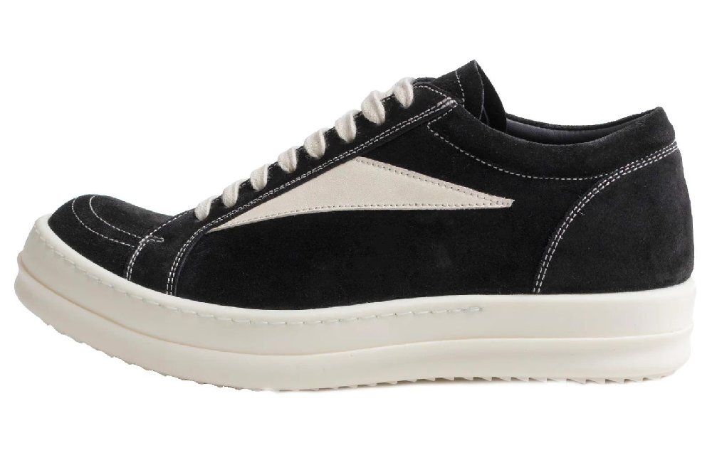 RICK OWENS/RO Edfu Vintage Low Top Stylish Skateboarding Shoes Women's Black