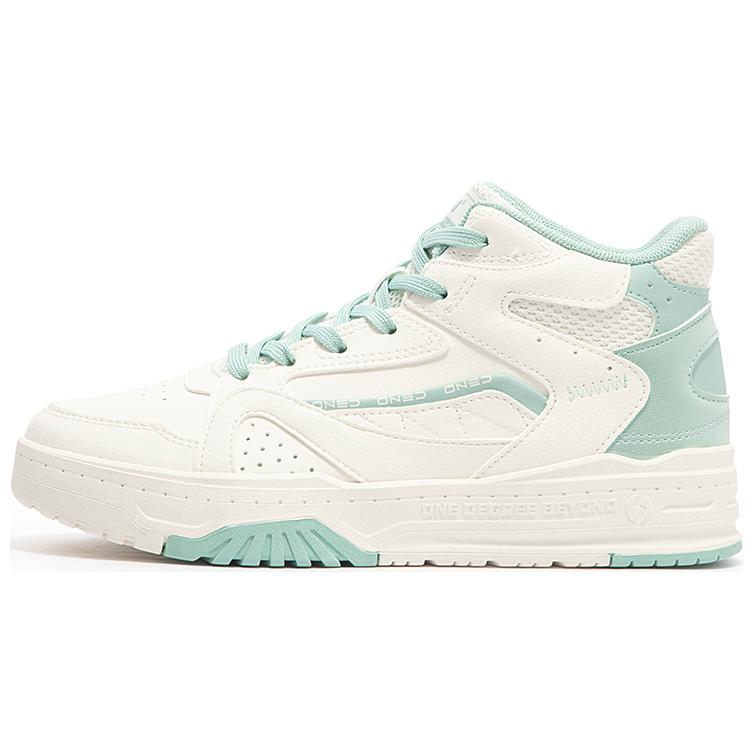 361° Durable Breathable High-Top Skateboard Shoes Women's White Green