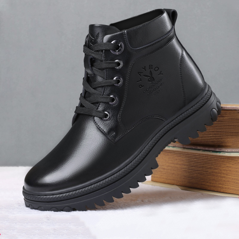 Playboy Thermal Cushioning Slip Resistant Short Snow Boots Men's Black купить в интернет-магазине Yoocart с быстрой доставкой по России.