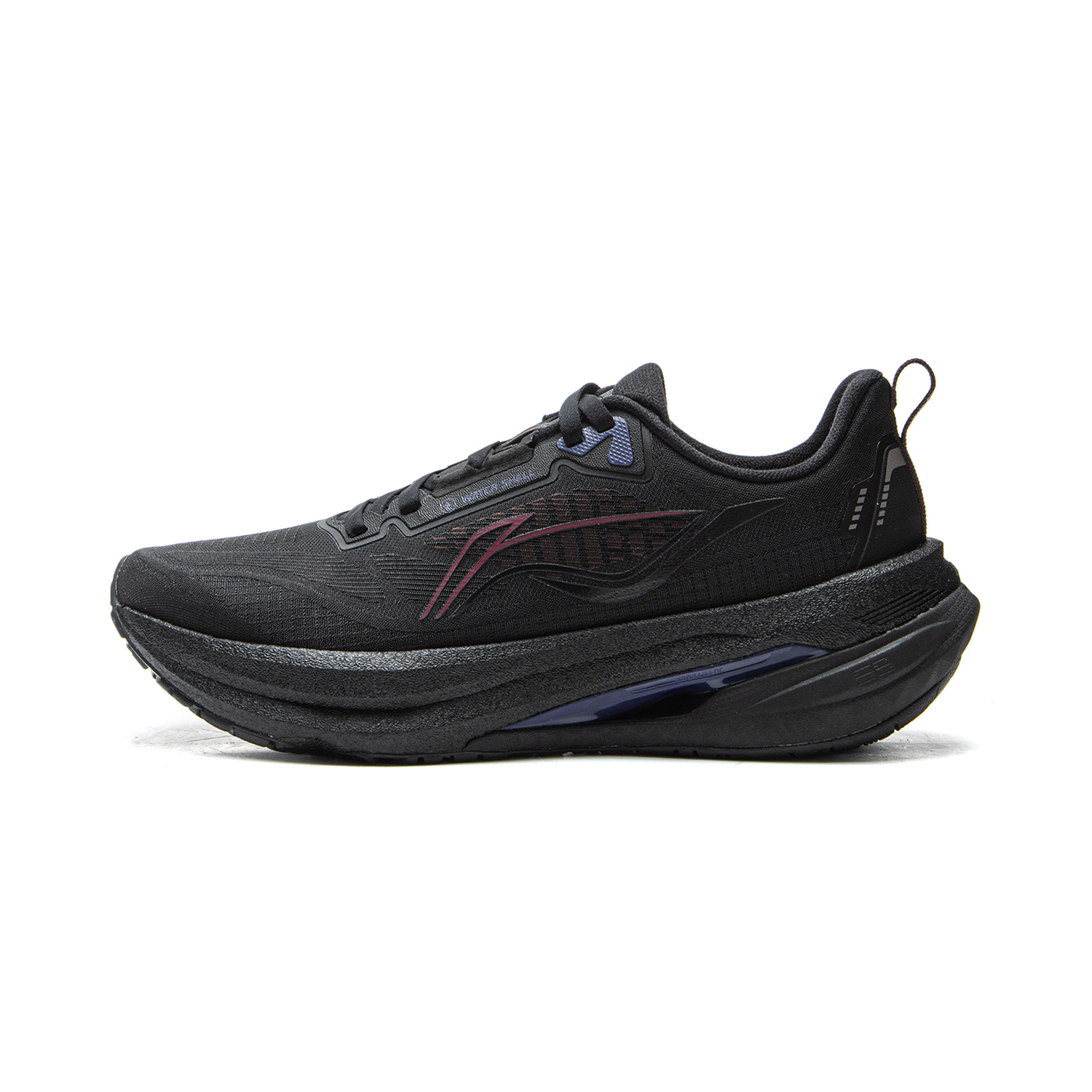 LiNing Shock Absorbers Slip Resistant Abrasion Resistant Breathable Low Top Running Shoes Women's Black