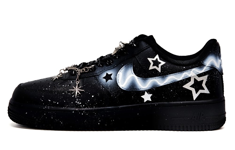 Nike Air Force 1 Low Top Skateboard Shoes Unisex Black