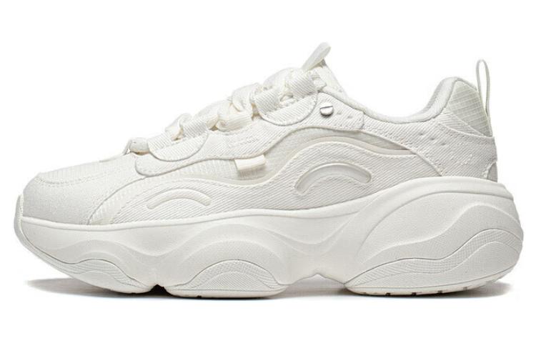 LiNing Honey Cushioning, Slip Resistant, Abrasion Resistant Support Low Top Chunky Sneakers Women's Ivory