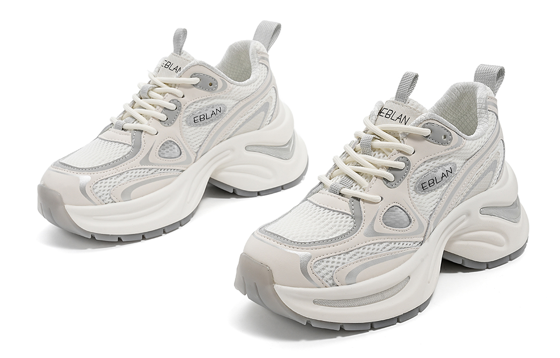 EBLAN Height Increasing Low-Top Chunky Sneakers Women's Silver купить в интернет-магазине Yoocart с быстрой доставкой по России.