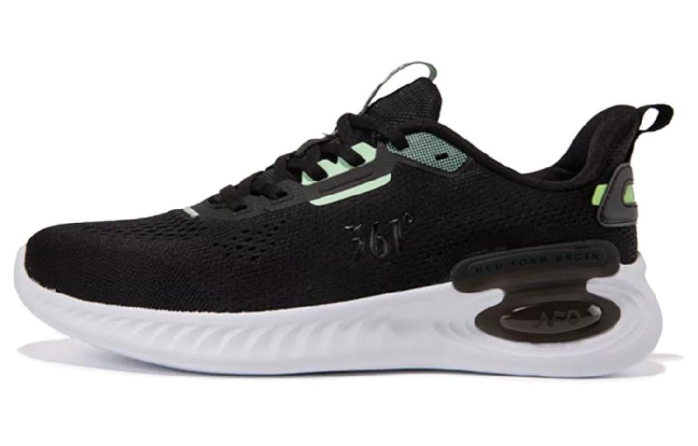 361° Cushioning, Wear Resistant Low Top Running Shoes Men's Black Green