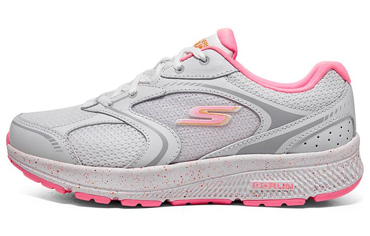 Skechers Go Run Consistent Cushioning Wear-Resistant Low-Top Casual Running Shoes Women's White Pink
