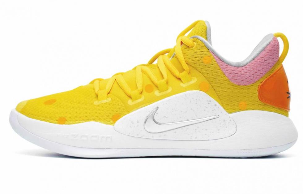 Nike Hyperdunk X Cushioning Slip-Resistant Coverage Balance Low-Top Basketball Shoes Men's Yellow Pink