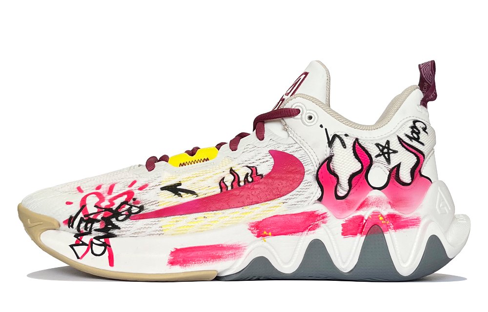 Nike Giannis Immortality 2 Pink Flame Cushioning Lightweight Low-Top Basketball Shoes Unisex Pink White