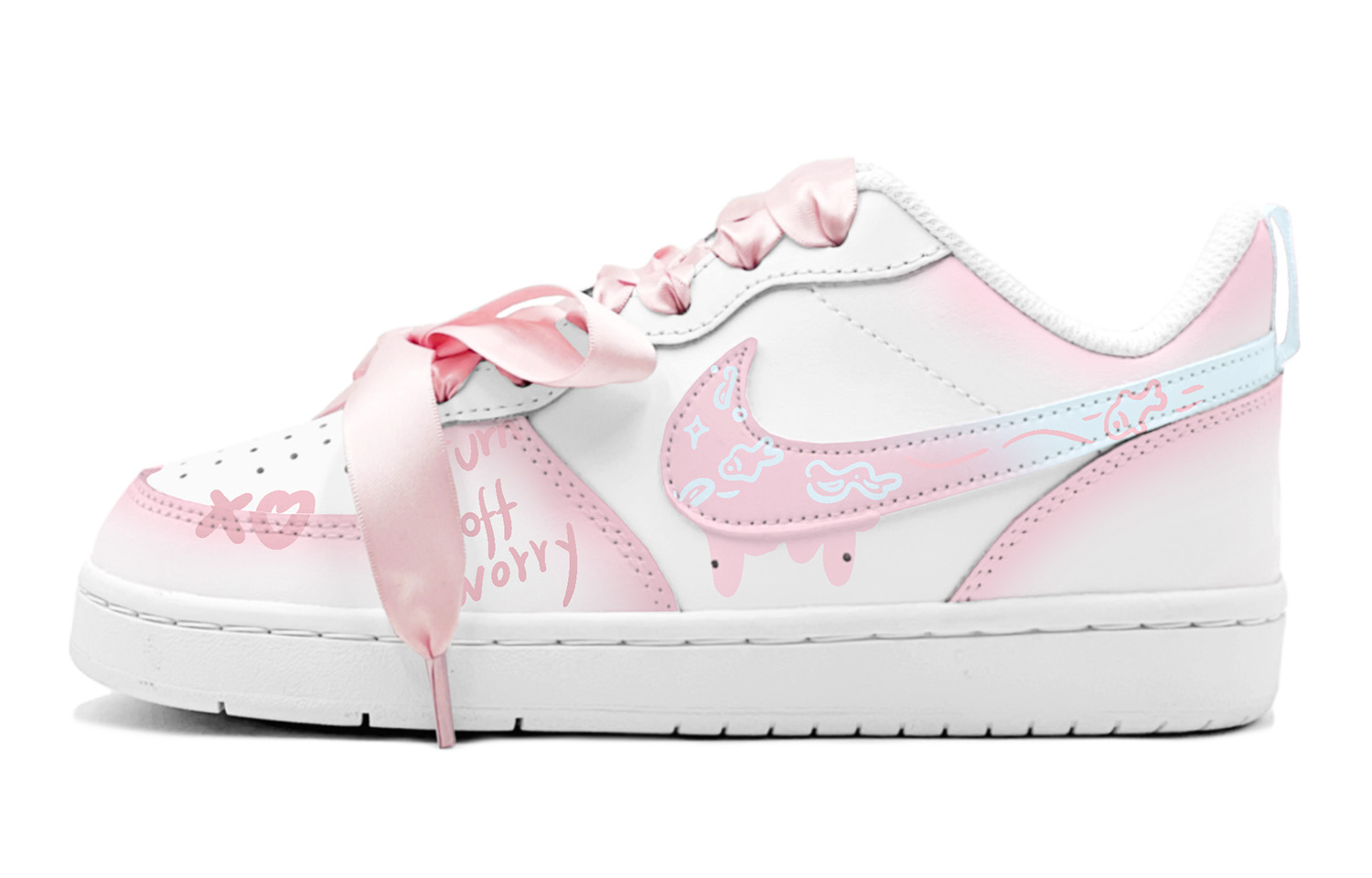 Nike Court Borough 2 Slip-Resistant Low-Top Skateboard Shoes Women's Pink Blue купить в интернет-магазине Yoocart с быстрой доставкой по России.