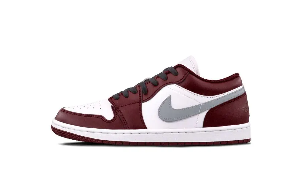 Jordan Air Jordan 1 Low top Vintage Basketball Shoes Unisex Gray Red
