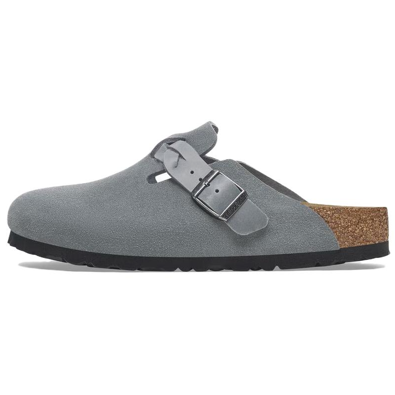 Birkenstock Boston Braided EVA Abrasion Resistant Closed Toe Slippers Women's Basalt Gray