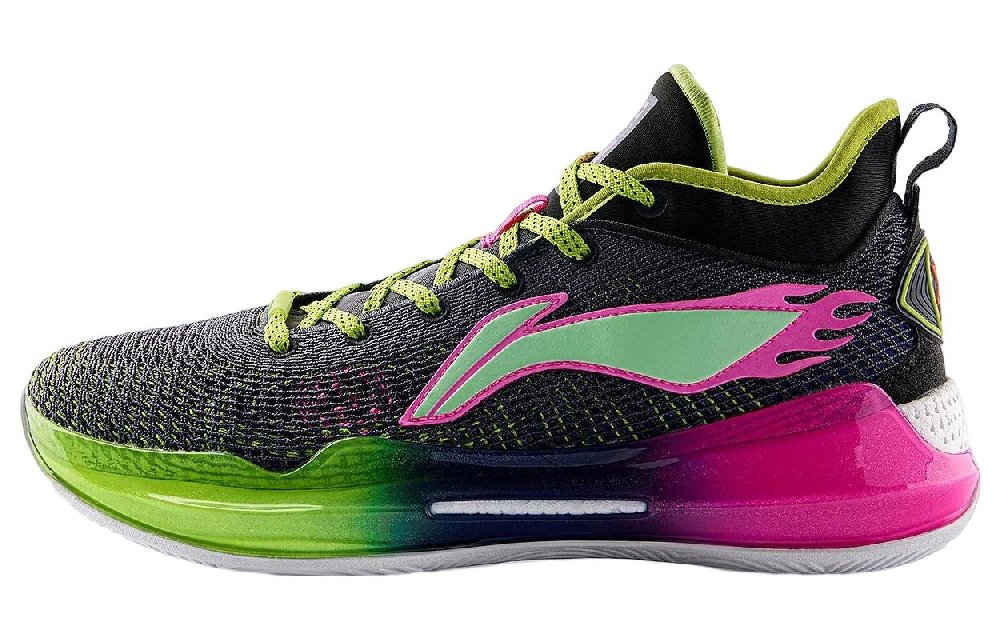 LINING YuShuai 13 Boom Basketball Shoes Men's Low top Ebony Black/Lime Green