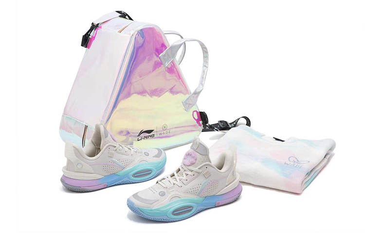 LiNing All City 10 Anti-Slip Wear-Resistant High-Top Basketball Shoes Men's Pearl White Special Limited Set