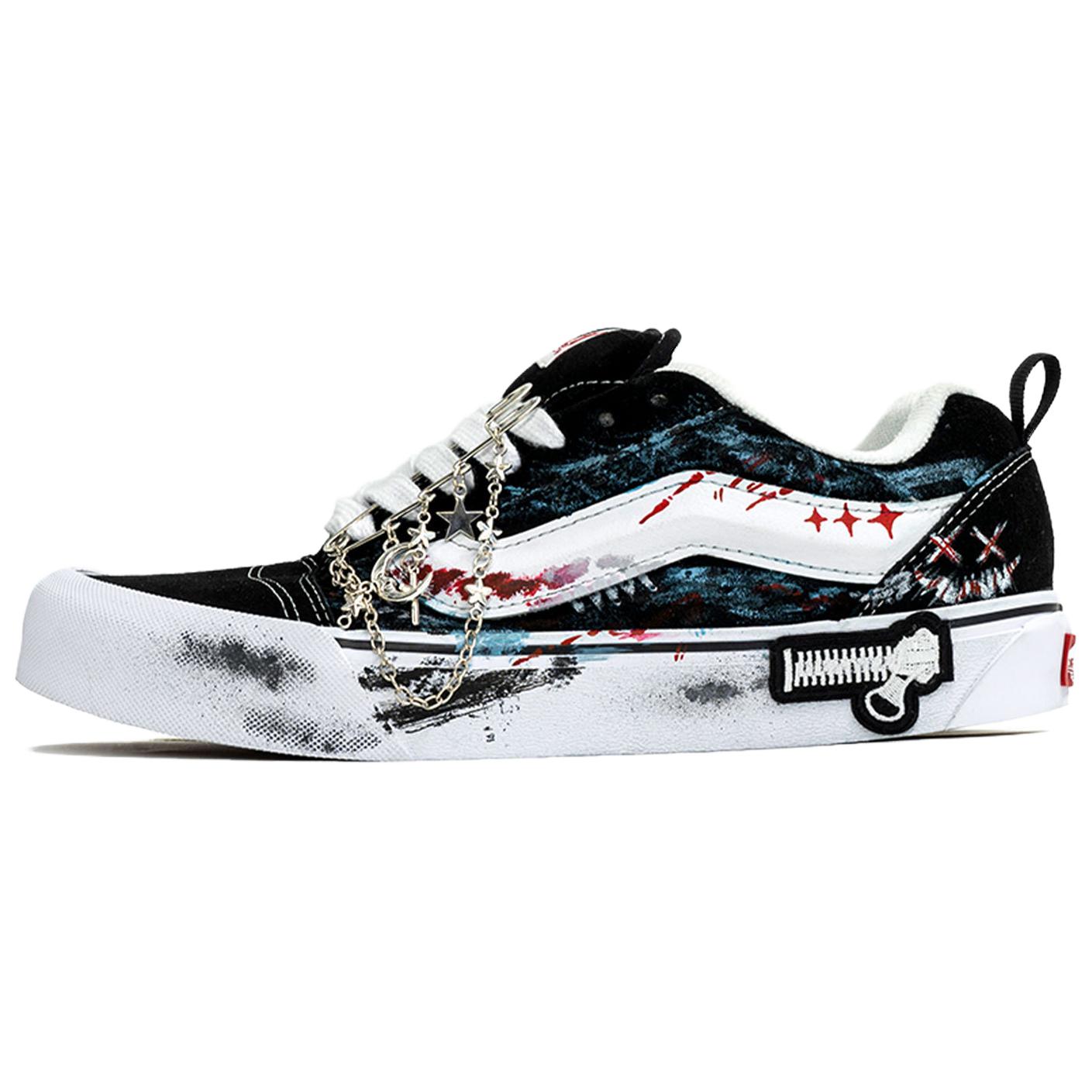 Vans Knu Skool Kaleidoscope, Cracks, Shopping Bag Abrasion Resistant Low Top Skateboard Shoes Unisex Black White купить в интернет-магазине Yoocart с быстрой доставкой по России.