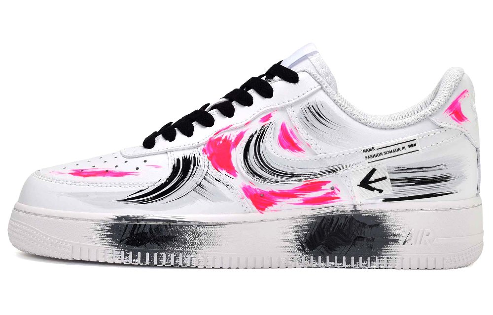 Nike Air Force 1 Impact Resistance Low Top Skateboard Shoes Women's Black White Pink