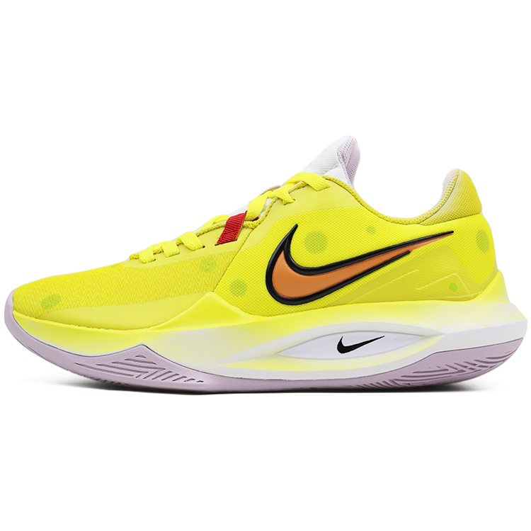 Nike Precision 6 Cushioning, Slip Resistant, Abrasion Resistant Support Low Top Basketball Shoes Unisex Yellow