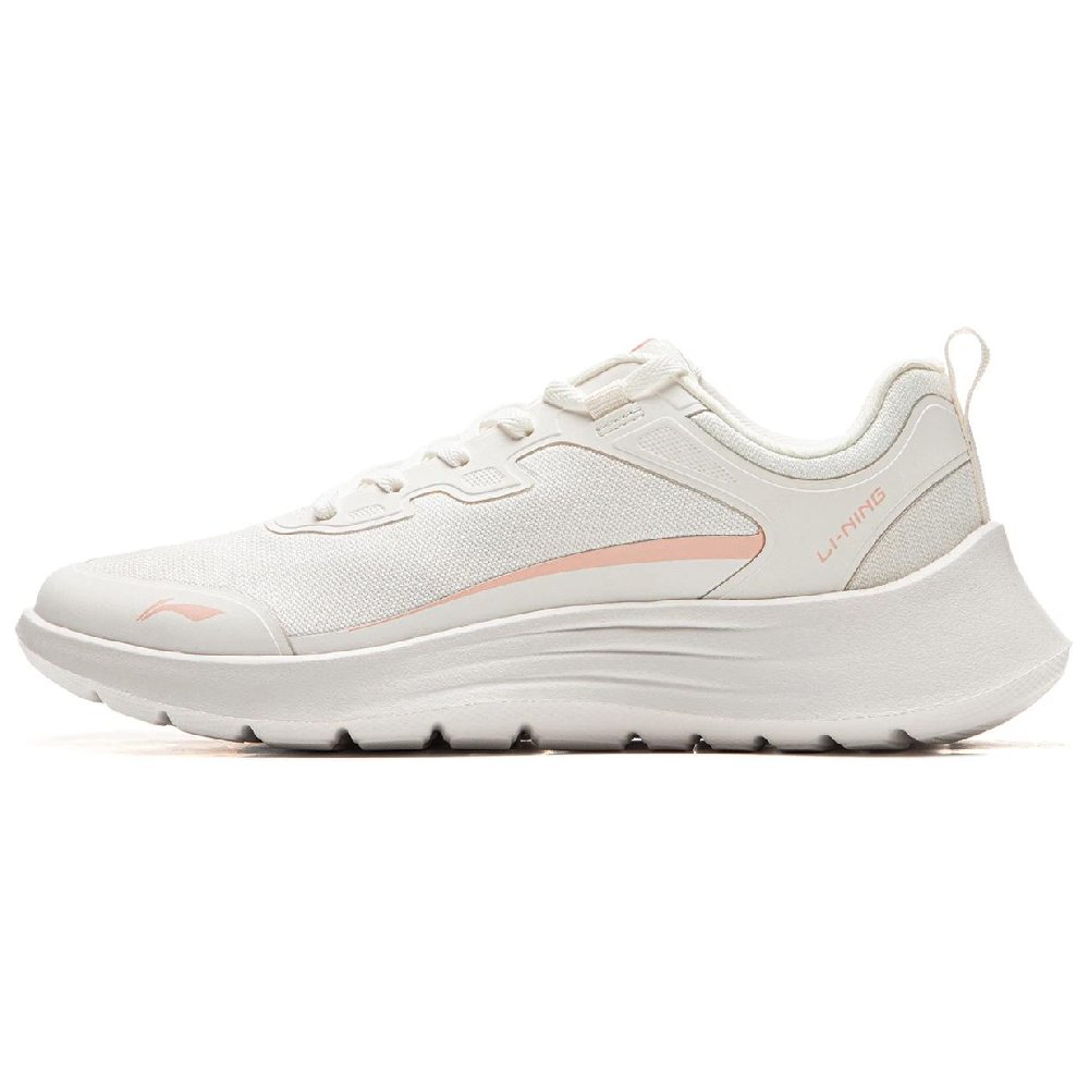LiNing Feather Non slip Lightweight Low Top Running Shoes Women's Mist White