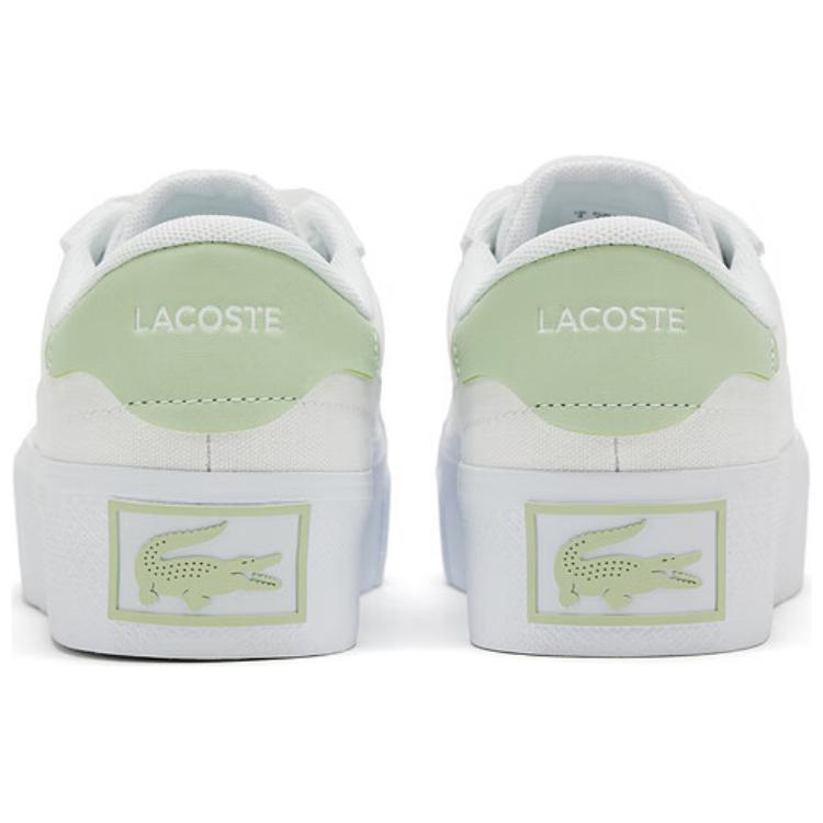 LACOSTE Slip-Resistant Low-Top Skateboard Shoes Women's White Green купить в интернет-магазине Yoocart с быстрой доставкой по России.