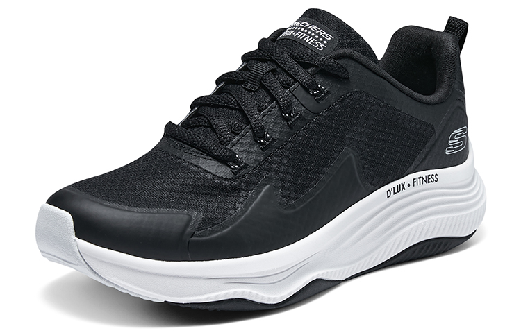 Skechers Sport D'Lu Low Top Casual Shoes Women's Black White купить в интернет-магазине Yoocart с быстрой доставкой по России.