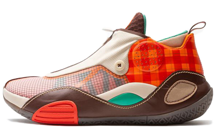 LiNing All City 8 Way Of Wade Invincible Destroyer Wear-Resistant Mid-Top Performance Basketball Shoes Men's Orange