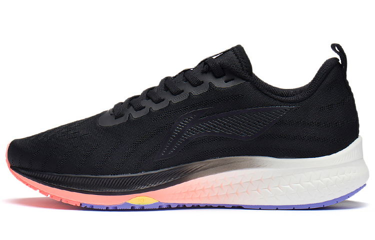 LiNing Red Hare 5 Rebound Cushioning Wear-Resistant Slip-Resistant Support Low-Top Running Shoes Women's Black