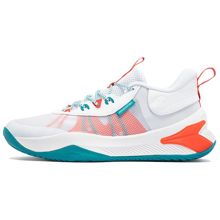 361° Cushioned Wear-Resistant Breathable Low-Top Basketball Shoes Men's White Red