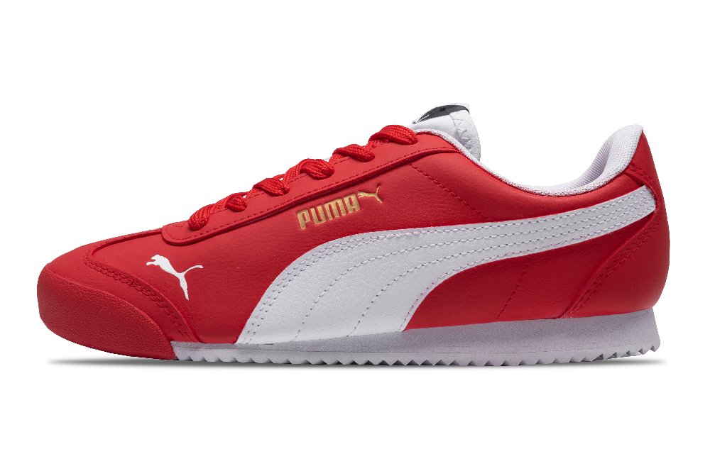PUMA Roma Lightweight Anti Slip Low Top Casual Shoes Unisex Ferrari Red