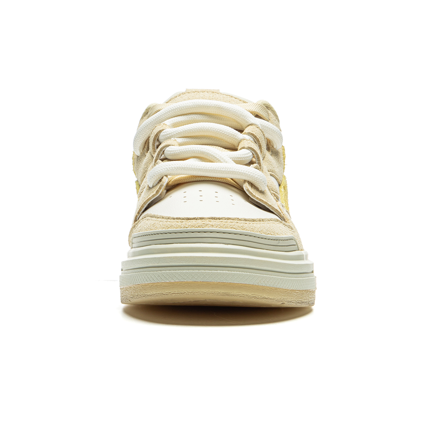 LiNing Wave SWAG Slip Resistant Cushioning Abrasion Resistant Low Top Skateboard Shoes Women's Yellow Beige