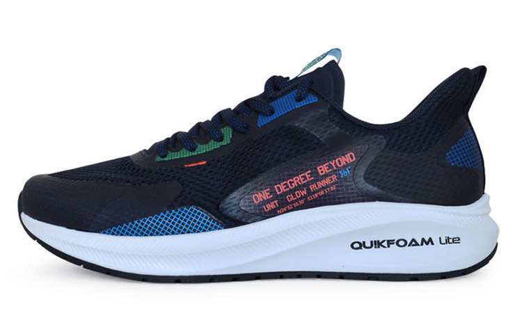 361° Yu Yi Rainy Yee Q Cube Low Top Running Shoes Men's Black Shadow Blue