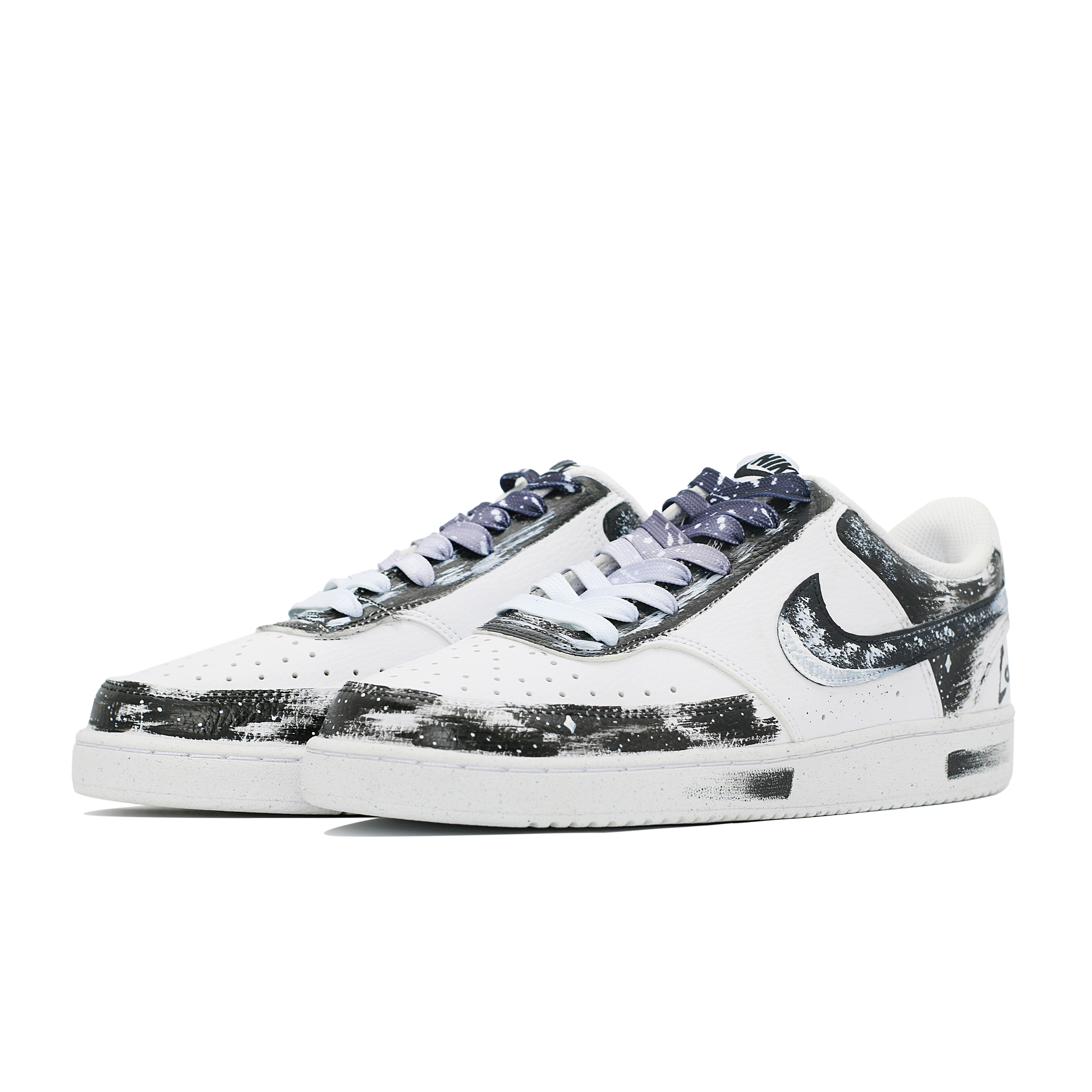 Nike Court Vision 1 Wear resistant And Lightweight Low Top Skateboard Shoes Men's Black White купить в интернет-магазине Yoocart с быстрой доставкой по России.