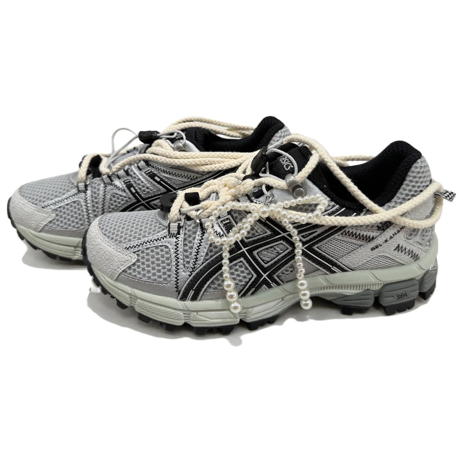 ASICS Lightweight Anti Slip Low top Casual Running Shoes Women's Silver Gray