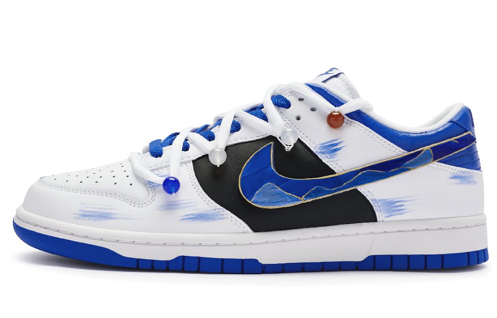 Nike Dunk 811 Manufacturing Anti-Slip Wear-Resistant Low-Top Skateboard Shoes Men's Peacock Blue And White