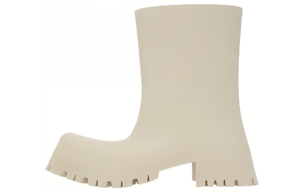 Balenciaga Trooper Rubber Boot Light Beige Women's