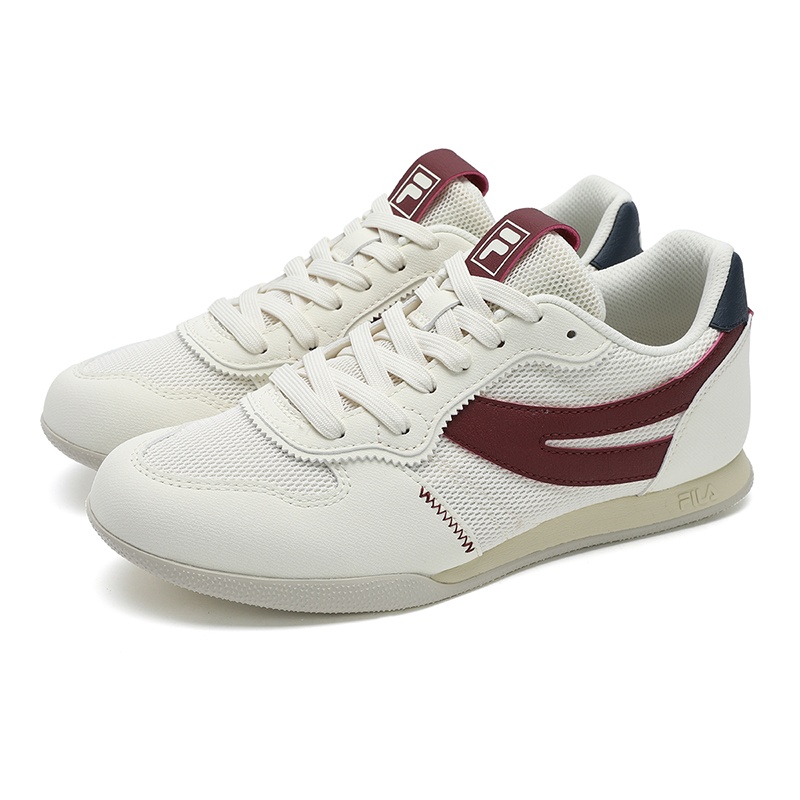 FILA Trail Curved Edge Shoes Low Top Casual Shoes Women's White Red