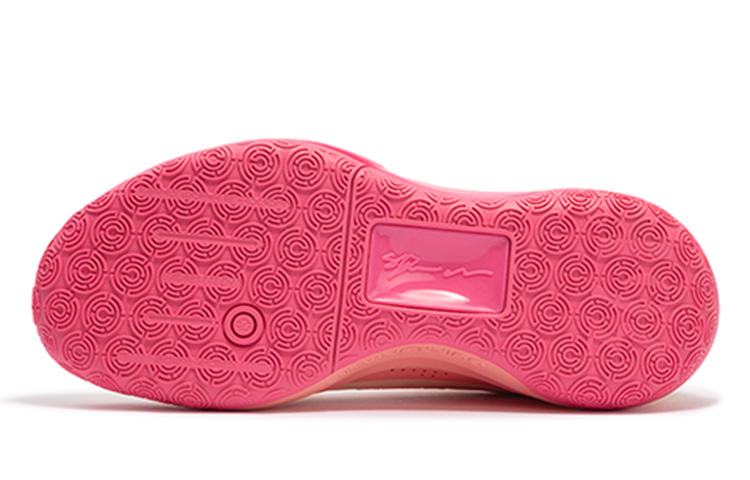 361° DVD Team Red Coral Cushioning Anti-Slip Wear-Resistant Breathability Low-Top Basketball Shoes Men's Pink