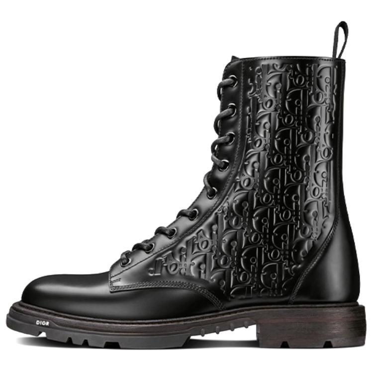 DIOR Explorer 2 Boots Black DIOR Oblique Embossed