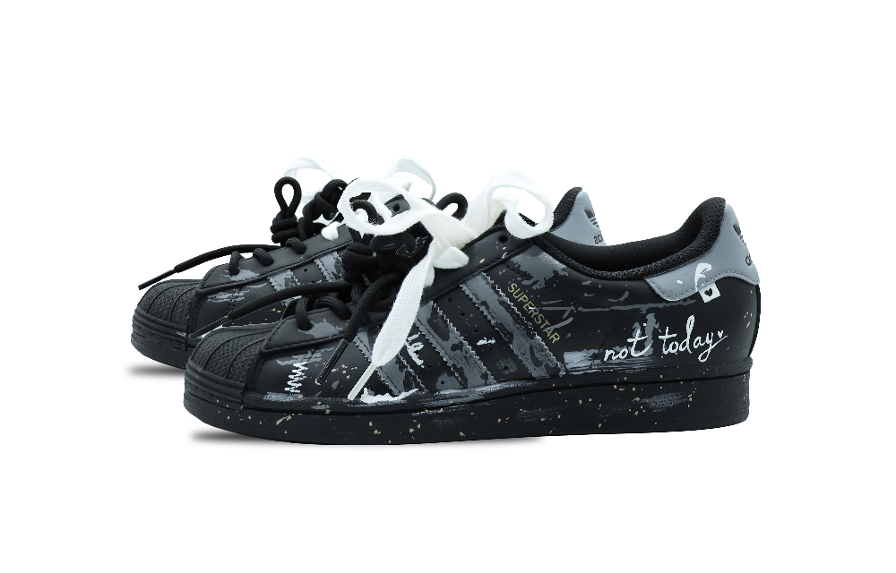 Adidas Originals SUPERSTAR Anti Slip Wear Resistant Low Top Skateboard Shoes Unisex Black