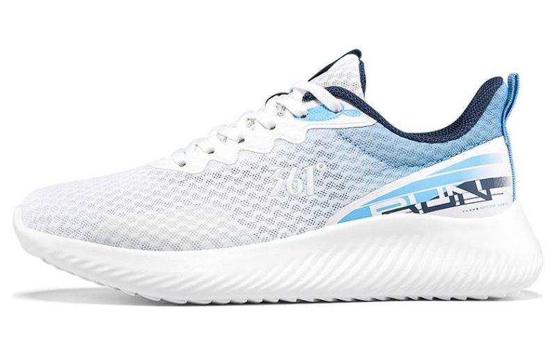361° Cushioning, Wear Resistant Low Top Running Shoes Women's White Blue