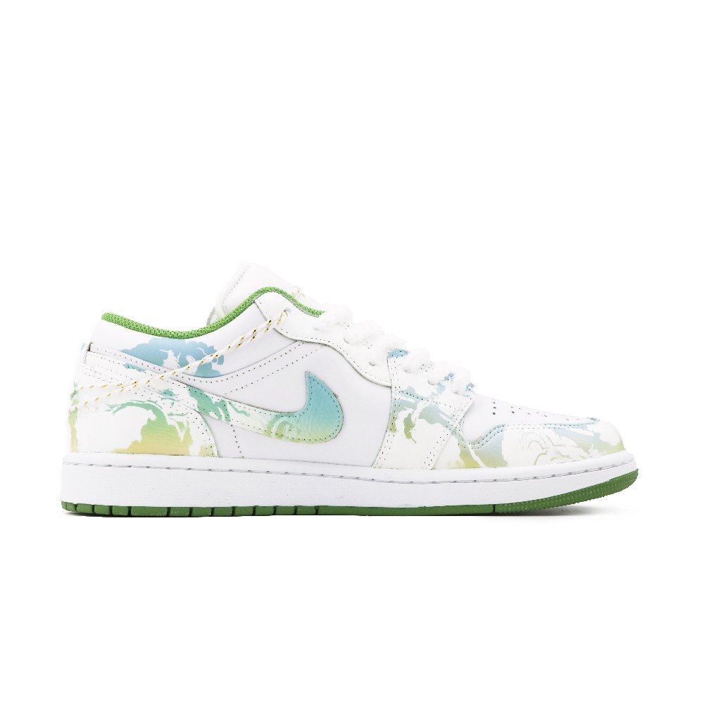 Jordan Air Jordan 1 Durable Breathable Low-Top Vintage Basketball Shoes Men Blue White