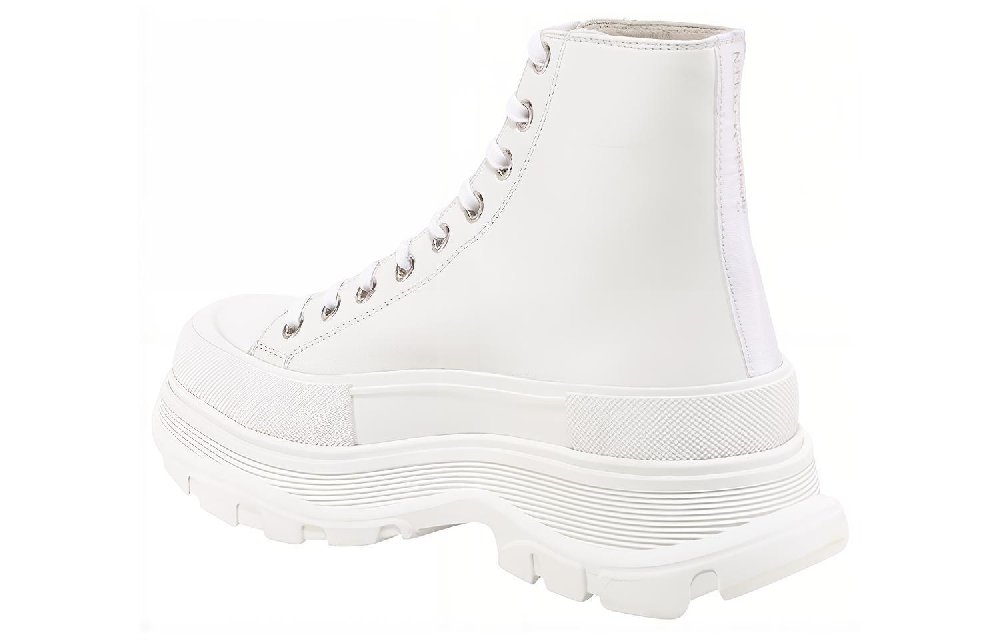 Alexander McQueen Tread Slick Short Martin Boot Men's White