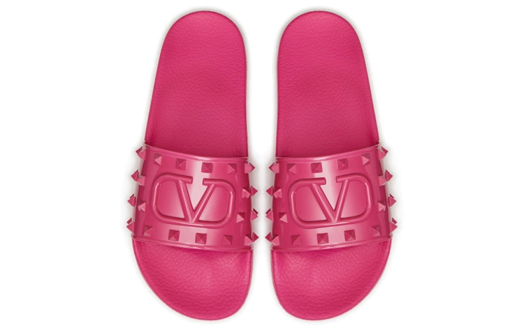Valentino VLogo Signature Slide Slippers Men's Pink